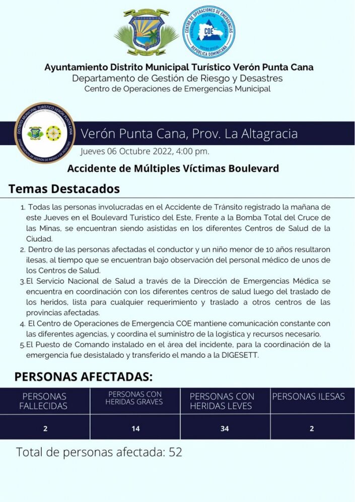 comunicado ayuntamiento Veron Punta Cana